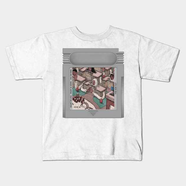 Brick Body Kid Game Cartridge Kids T-Shirt by PopCarts